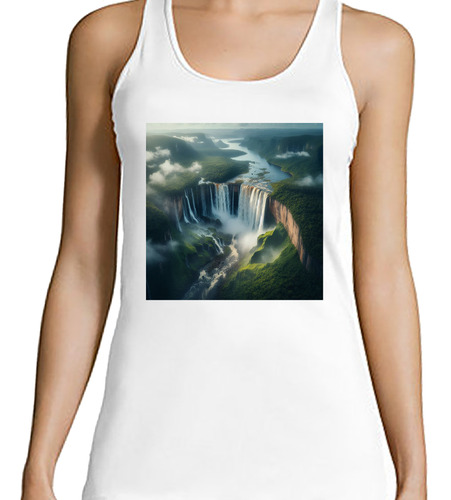 Musculosa Mujer Salto Ángel Cascada Más Alta Venezuela M1