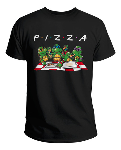 Playera Grapics Pizza Tortugas Friend Gamer Turtle - Premium