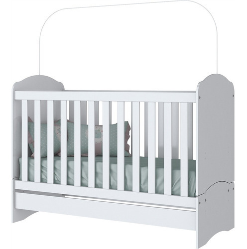 Berço Mini Cama Bala De Menta Henn Branco 3 Em 1 I02-10