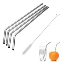 Comprar Sorbitos Acero Inoxidable X 4 + Cepillo Limpiador  X 2 Set