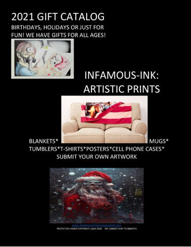 Libro: Infamous-ink: Artistic Prints: 2021 Gift Catalog