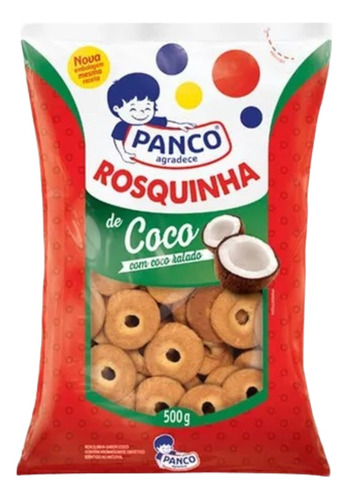 Biscoito Rosquinha De Coco Panco 500 Gramas Para Gamer 