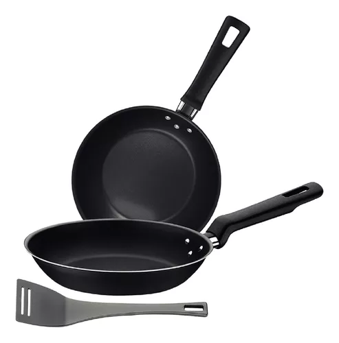 Juego Sartenes Tramontina 3 pza. 18, 20, 24 cm Antiadherente Negro Turim -  Catálogo - Cocina Store - Distribuidor Tramontina