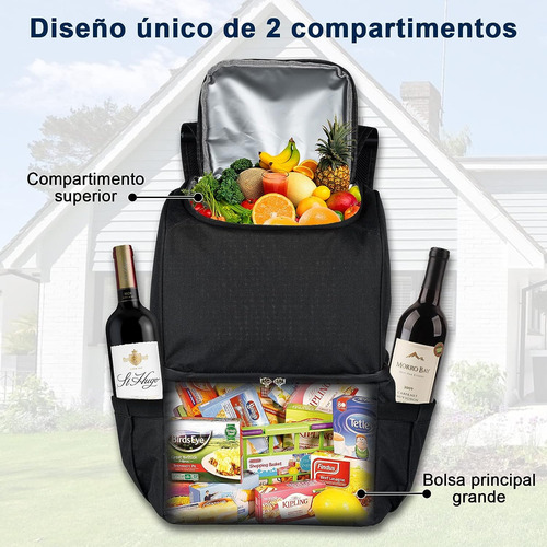 Mochila Térmica Aislada, 27l Hielera Portátil Mochila Con Ab