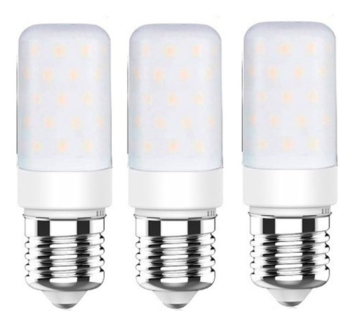 3piezas Bombilla Led Tipo Mazorca Candelabro Lámpara E27-12w