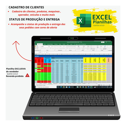 Planilha Pcp Plano De Controle De Produção Gestão Fábrica