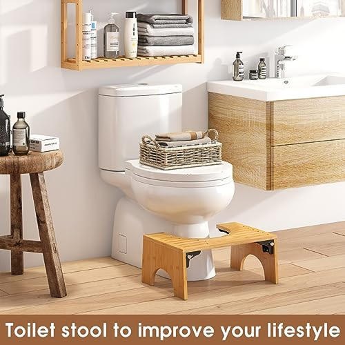 Taburete De Baño Filwh Taburete De Inodoro Plegable De 7,3 P