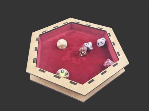 Bandeja de datos revestida premium Buccaneers Rpg Red