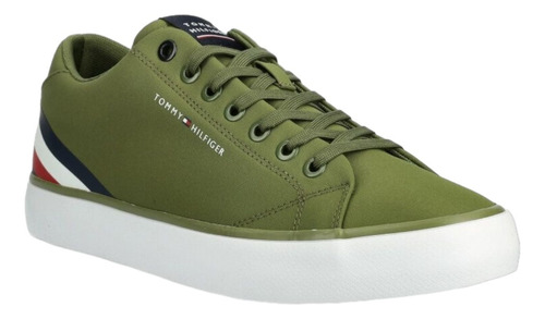 Tenis Tommy Hilfiger Harlem Core Verde Musgo Casual Original
