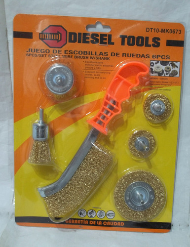 Juego 6 Pzas. Cepillos Alambre Diesel Tools