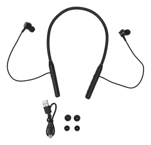 Auriculares Bluetooth con banda para el cuello alrededor del cuello,  auriculares inalámbricos con micrófono de larga duración de batería de 100  horas