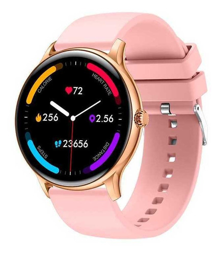 Reloj Smartwatch Colmi I10 Rose Gold 1,28 Ip68 Fitness Color de la caja Rosa claro Color de la malla Rosa Color del bisel Dorado Diseño de la malla Silicona