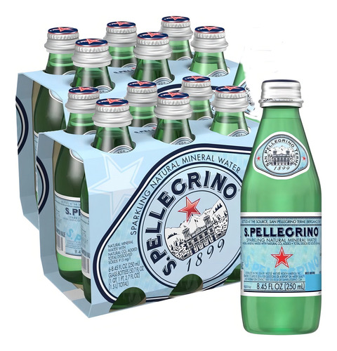 Agua San Pellegrino Mineral Com Gás 250ml - Pack Com 6 Unid