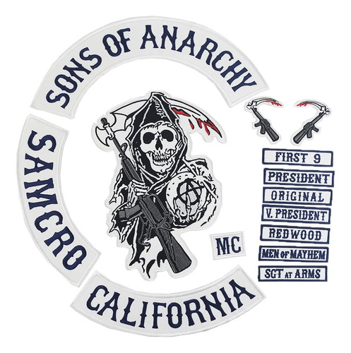Parche Mc, Sons Of Patch Anarchy Biker, Parches Traseros Par