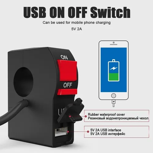 Interruptor Moto Exploradoras, Usb, Hero Xpulse