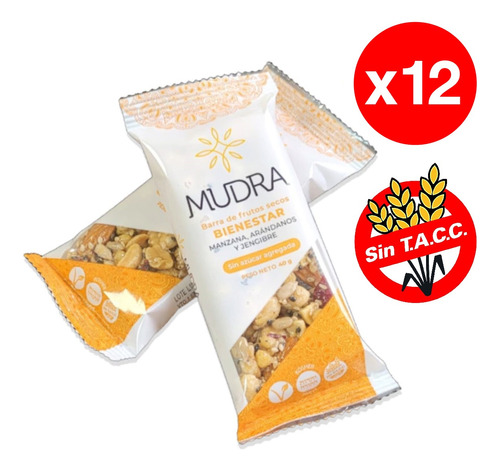 Barritas Cereal X12 Mudra Sin Tacc Kosher Vegana En Caja