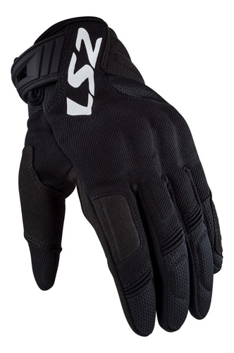 Guantes Moto Protecciones Corto Ls2 Silva Negro Um