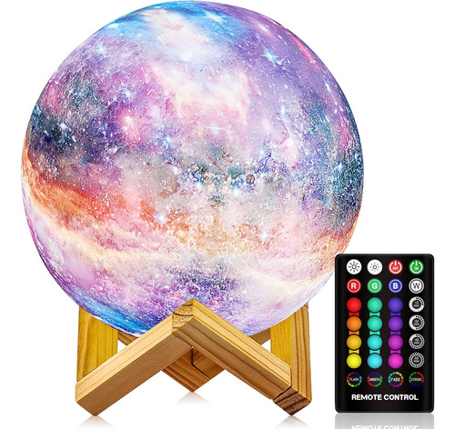 Lámpara De Luna, Luz Nocturna, Luz De Luna Led De 16 Colores