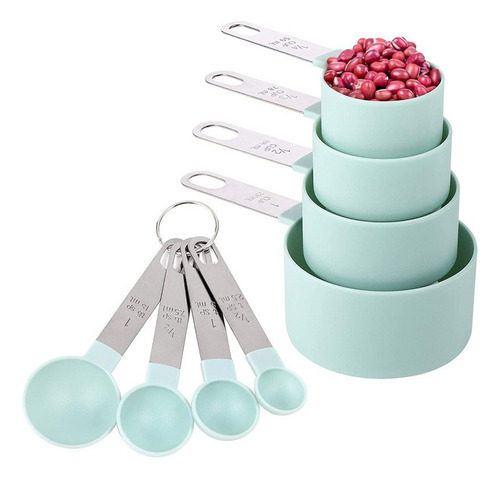 Juego De Tazas Y Cucharas Medidoras De 8 Piezas, Medida Para