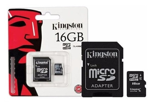 Cartão De Memória 16 Gb Kingston Micro Sd + Adaptador Sd