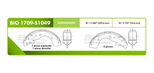 Balatas Tambor Ford Ranger 2.2l 2015-2017 Bioceramic