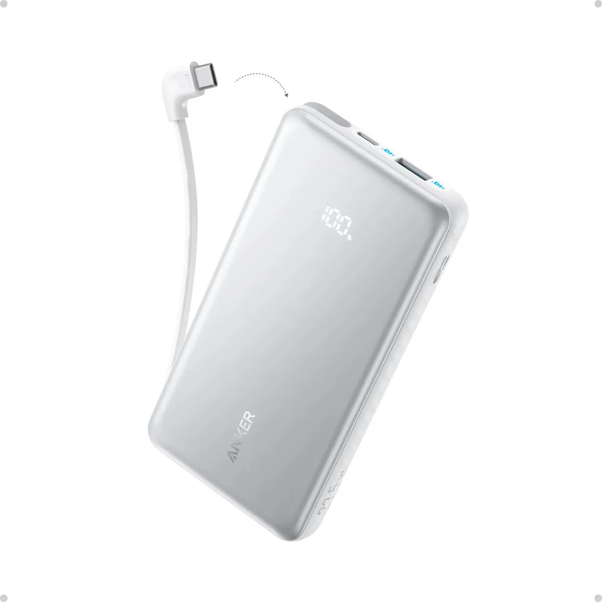 Power Bank Anker Carregador Portátil 10.000mah 22.5w Branco
