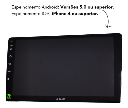 Multimídia Android 32gb 3gb Ram H-tech Usb Bluetooth Touch