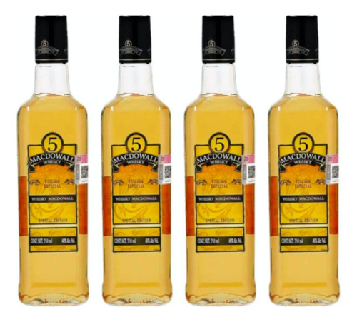 Pack De 4 Whisky Macdowall 5 Edición Especial 750 Ml