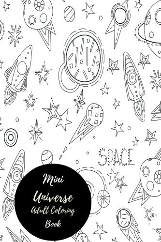 Mini Universe Adult Coloring Book Travel To Go, Small Portab