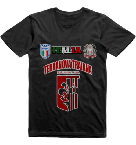 Remera Infantil Negra Terranova Traiana Italia