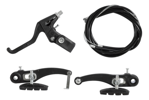 Kit Completo De Frenos V-brake Para Bicicleta Mtb Ruta Paseo Color Negro