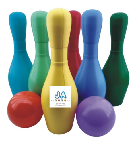 Juego De Bowling Toys Kids 6 Bolos + 2 Pelotas Infantil Niño