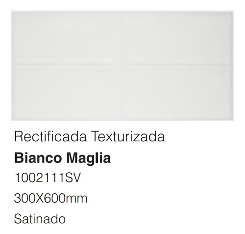 Ov Cerámica China Blanco Maglia Texturizado 30x60 1002111sv