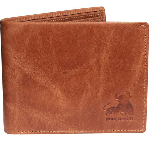 Billetera De Hombre Bull Guard Vintage Cuerina Marron