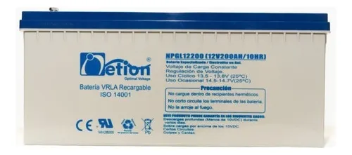 Bateria Vrla Netion De Gel 12v 200ah Solar