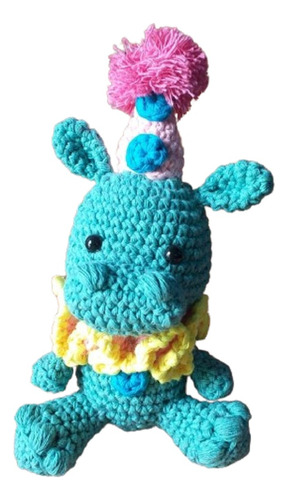 Hipopótamo Tejido Al Crochet Amigurumi