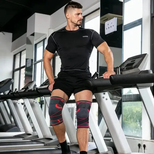 De 1 Par Rodilleras Elásticas Deportivas Compresion Para Gym