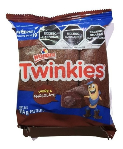 Pastelitos Twinkie Wonder De Chocolate. Caja Con 3 Piezas