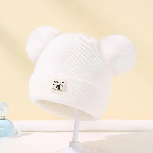 Gorro De Invierno Con Pompones Para Niños