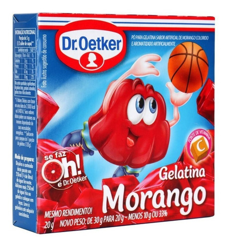 Pó Para Gelatina Sabor Morango Dr Oetker 20g