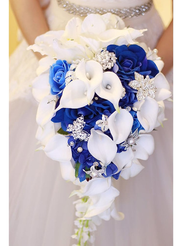 Iffo Royal Blue Bouquet, Ramos De Novia Para Bodaramo De Nov
