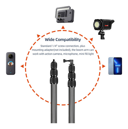 Mic Boom Brazo Para Micrófono Portátil Brazo Extensible De 4