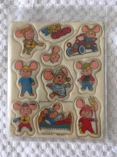 Calcomanías Topo Gigio De Los 80s ( Lote 8 Plantillas )