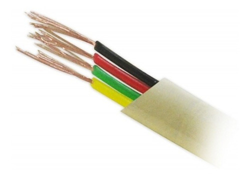 Imagen 2 de 6 de Rollo 305 Mtrs Cable Telefonico 4 Hilos Plano Miyako