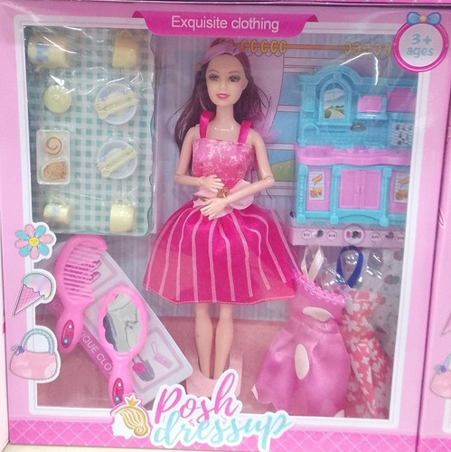 Muñeca Articulada Con Accesorios Posh Dressup