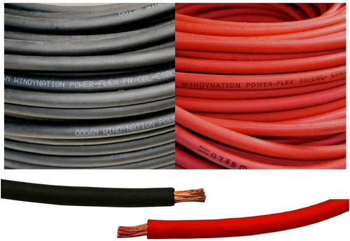 2 Calibre 2 Awg 10 Pies Negro 10 Pies Rojo 20 Pies Sold...