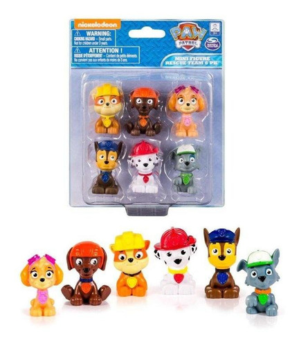 Pack 6 Mini Figuras Paw Patrol