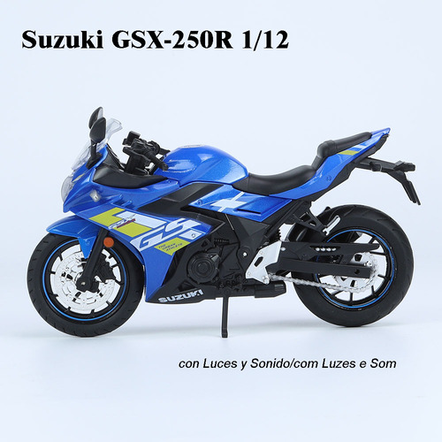 Suzuki Gsx 250r Miniature Metal Moto Con Base Expositora