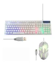 Comprar Kit Gamer Aoas  Teclado Y Mouse Retroiluminado Rgb Blanco