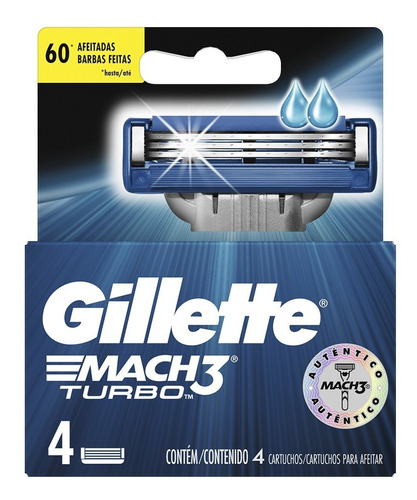 Gillette Mach3 Turbo Repuesto X 8 Unidades